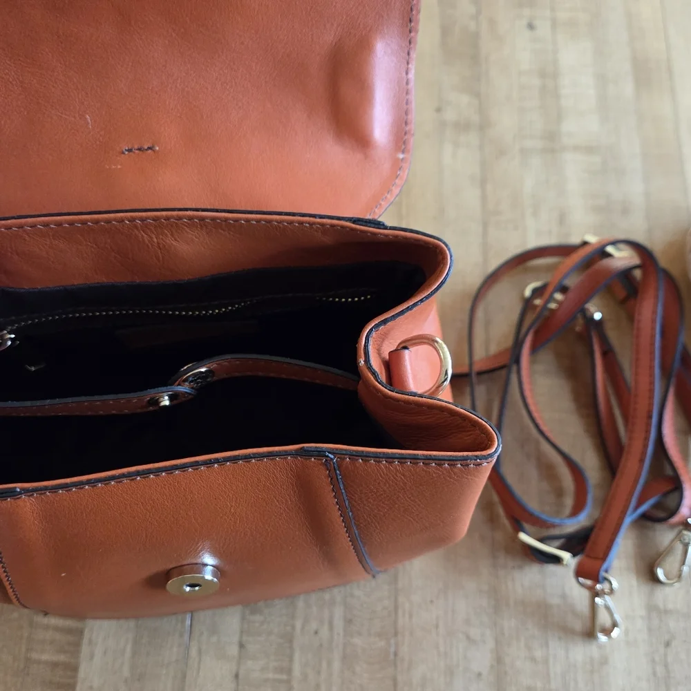 Italian Leather Handbag / Crossbody Bag Handmade By Divina Firenze - Picture 6 of 15